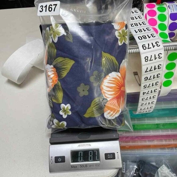 Sand & Sun Swim‎ Trunks Mens 2XL 44-46 Blue Floral Hawaiian Mesh Lined Pockets - Picture 7 of 7